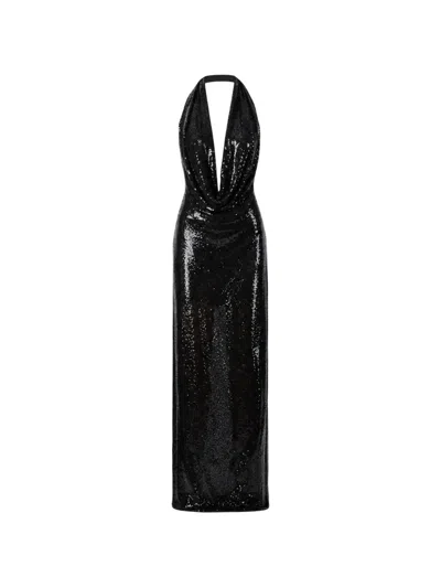 Amazuìn Anja Sequin-embellished Halterneck Maxi Dress In Multi