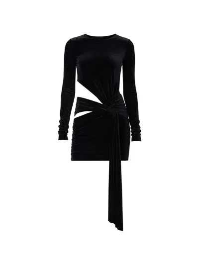 Amazuìn Anouk Cut-out Draped Mini Dress In Blue