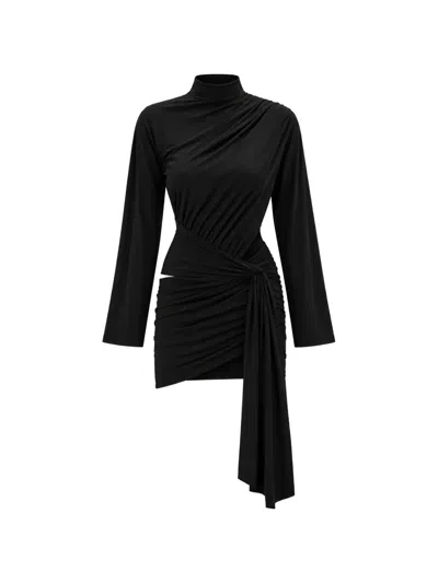 Amazuìn Anouk Gathered Mini Dress In 블랙