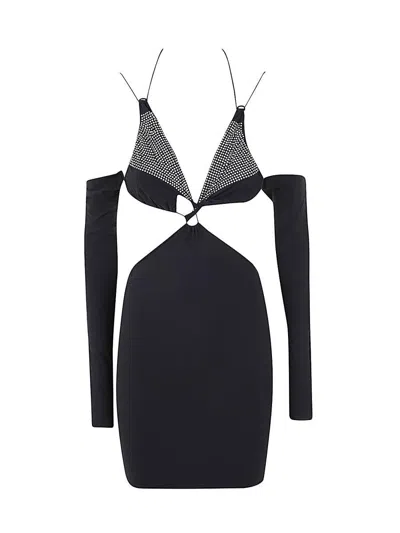 AMAZUÌN AMAZUÌN AZHAR CRYSTAL MINI DRESS CLOTHING