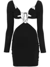 Amazuìn Amazuin Stretch Jersey Minidress With Cut-out Details In Black