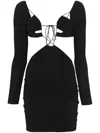Amazuìn Amazuin Stretch Jersey Minidress With Cut-out Details In Black