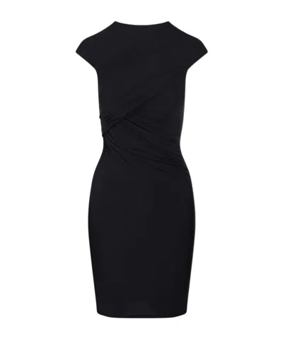 Amazuìn Brigit Ruched-detail Mini Dress In Black