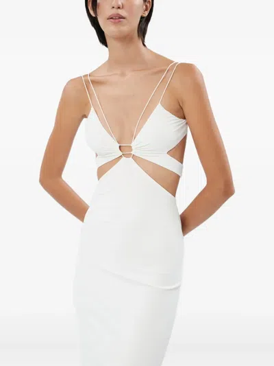 Amazuìn Cut-out Midi Dress In White