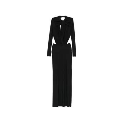 Amazuìn Zeda Cut-out Twisted-detail Maxi Dress In Black