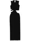 Amazuìn Long Black Dress 'kylee' With Cut-out Detail