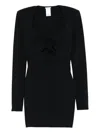 Amazuìn Form-fitting Mini Dress With Central Cut-out Detail In Black