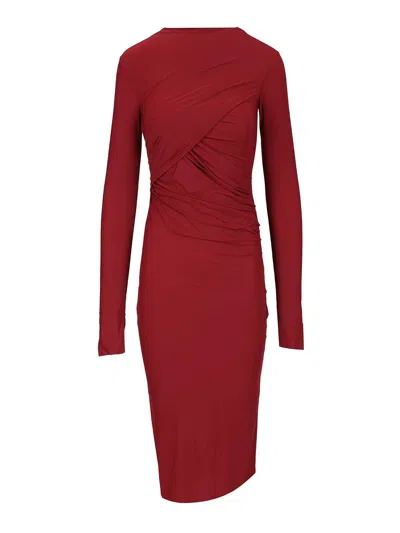 Amazuìn Francis Midi Dress Dresses Bordeaux In Red