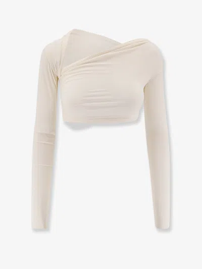 Amazuìn Gabi Stretch Fabric Top In White