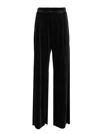 Amazuìn Gal Velvet Trousers Black