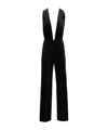 Amazuìn Gily Velvet Jumpsuit Jewelry Black In Black