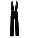 Amazuìn Gily Velvet Jumpsuit Jewelry Black In Black