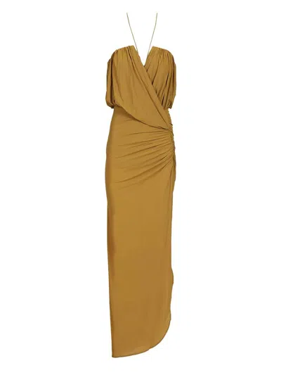 Amazuìn Giselle Dresses Green In Yellow