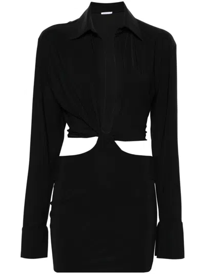 Amazuìn Black Gwen Shirtdress Mini Dress