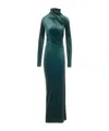 Amazuìn Chelsea Velvet Dress In Green
