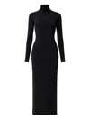 Amazuìn Jenna Roll-neck Open-back Dress In Black