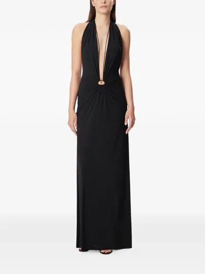 Amazuìn Halter-neck Jumpsuit With Draped Neckline In Black