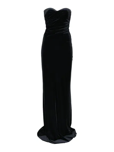 AMAZUÌN LONG VELVET DRESS