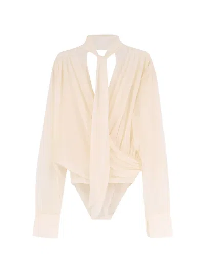Amazuìn Keila Draped Bodysuit In Pink
