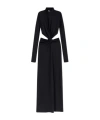 Amazuìn Lara Plunge Long-sleeve Dress In Black