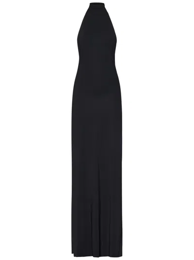 Amazuìn Amazuin Long Black Halterneck Dress With Back Cut-out