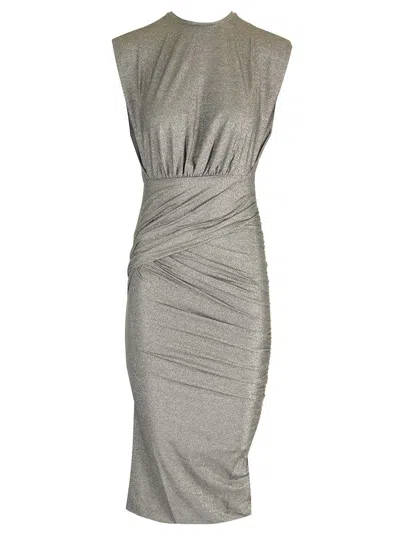 Amazuìn Lurex Jersey Dress In Metallic