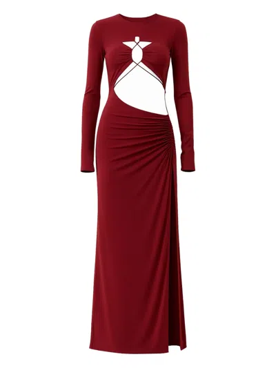 AMAZUÌN MAGGIE CUTOUT RUCHED DRESS