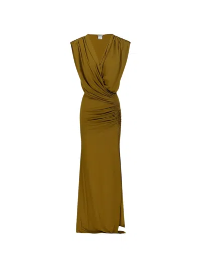 Amazuìn Meghan Draped Maxi Dress In Green