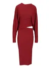 Amazuìn Midi Dress Karen Dresses Bordeaux In Red