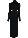 Amazuìn Jersey Long-sleeved Dress In Black