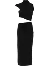 Amazuìn Amazuin Musia Gathered Mdi Dress In Schwarz