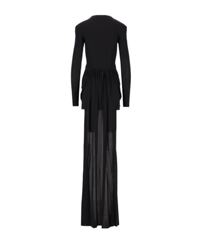 Amazuìn Nicola Draped Mini Dress In Black