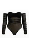 Amazuìn Oriane Ruched Strapless Body In Black