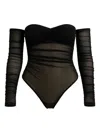 Amazuìn Oriane Ruched Strapless Body In Black