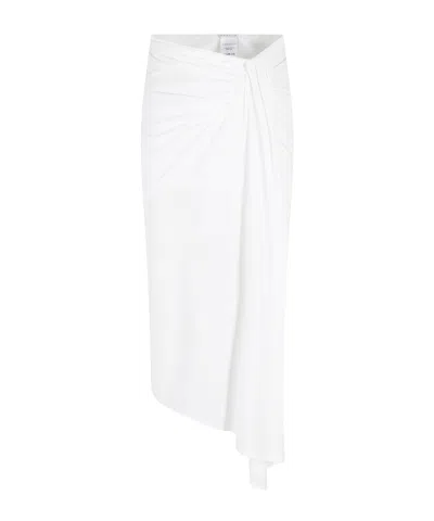 Amazuìn Pleated Midi Skirt In White