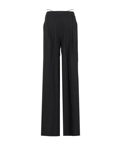 Amazuìn Pleated Palazzo Pants In Black