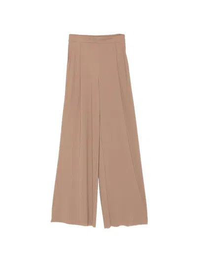 Amazuìn Pleated Palazzo Pants In Neutral