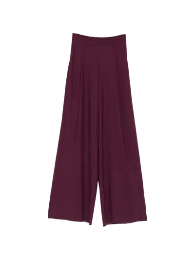 Amazuìn Pleated Palazzo Pants In Purple