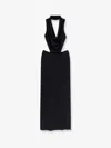 Amazuìn Raquel Stretch Fabric Long Dress In Black