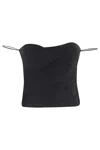 Amazuìn Amazuin Rosie Draped Black Bustier With Structured Cups