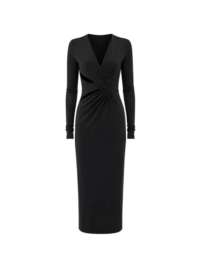 Amazuìn Sienna Midi Dress In Black