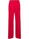 Amazuìn Straight-leg Velvet Trousers In Red