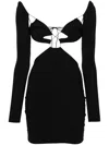 Amazuìn Amazuin Stretch Jersey Minidress With Cut-out Details In Deep Black