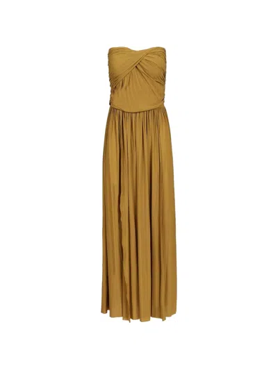 Amazuìn Tayla Ruched Maxi Skirt In Green