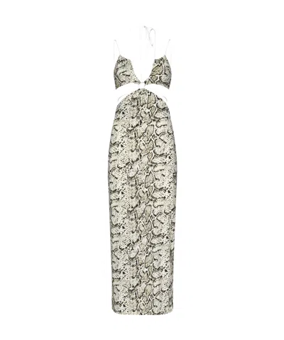 AMAZUÌN TIE-STRAP PRINTED DRESS