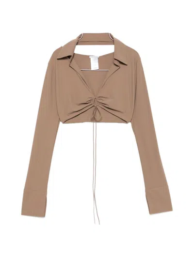 Amazuìn Top Lynn Desert Con Chiusura Sul Petto Amazuin In Neutral