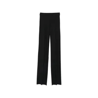 Amazuìn Cory Tie-fastening Flared Trousers In Black