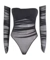 Amazuìn Tube Top Bodysuit In Black