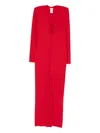 Amazuìn V-neck Maxi Dress In Red