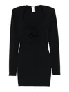 Amazuìn Form-fitting Mini Dress With Central Cut-out Detail In Black